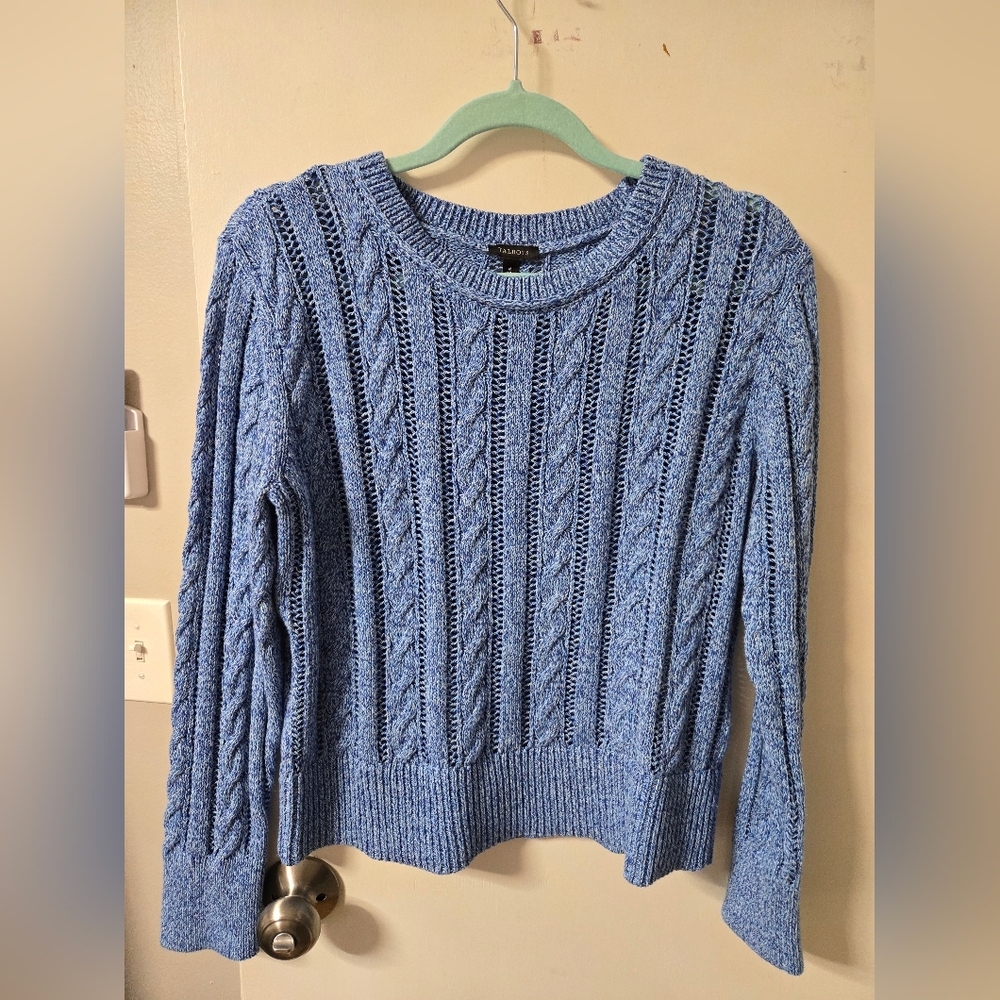 Talbots Light Blue Textured Sweater - Picture 3 of 5